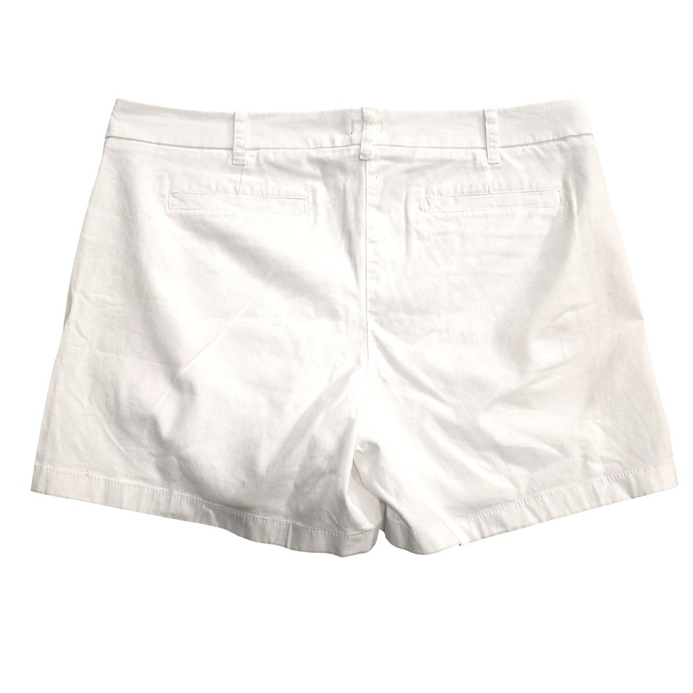 J.Crew Womens‎ White Chino Shorts Size 16 H5807 Stretch Cotton Casual Summer - Picture 2 of 5